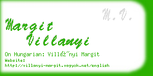 margit villanyi business card